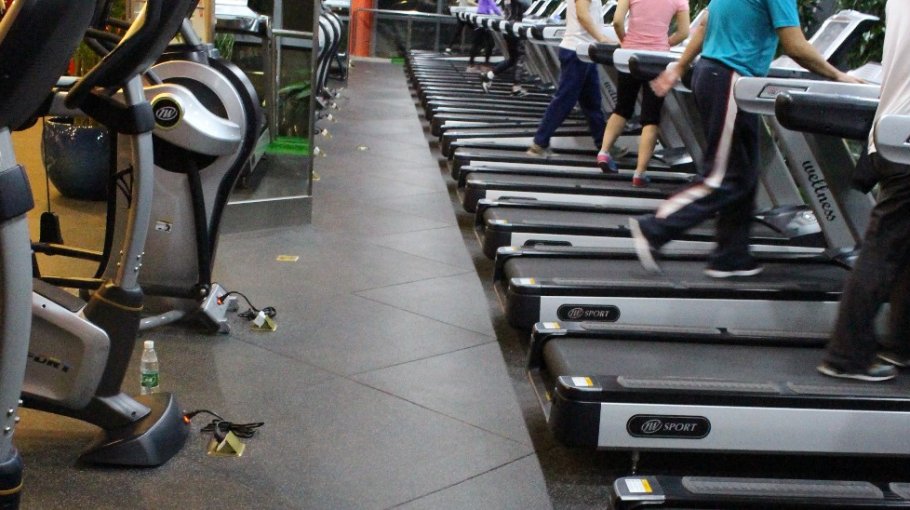 Fitness floor for home gym and fitness studio